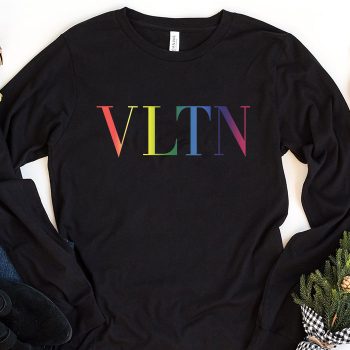 Valentino VLTN Multi Colour Logo Kid Tee Unisex Longsleeve Shirt LTB0544