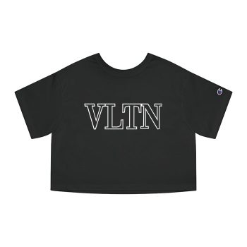 Valentino Vltn Luxury Logo Champion Women Cropped T-Shirt CTB2389