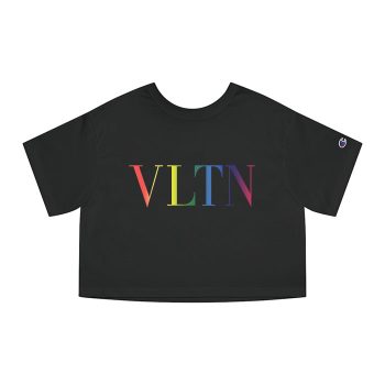Valentino Vltn Multi Colour Logo Champion Women Cropped T-Shirt CTB2391