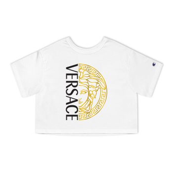 Versace Medusa Gold Luxury Champion Women Cropped T-Shirt CTB2617