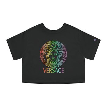 Versace Medusa Luxury Logo Champion Women Cropped T-Shirt CTB2590