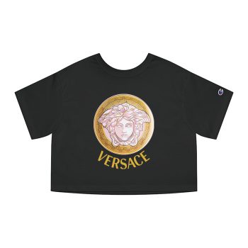 Versace Medusa Luxury Logo Champion Women Cropped T-Shirt CTB2627