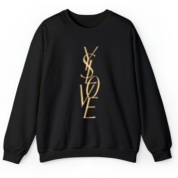 Yves Saint Laurent Gold Logo Luxury Crewneck Sweatshirt CSTB0693
