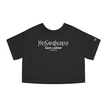 Yves Saint Laurent Logo Luxury Champion Women Cropped T-Shirt CTB2714