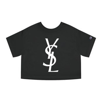 Yves Saint Laurent Logo Luxury Champion Women Cropped T-Shirt CTB2715