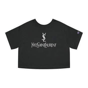 Yves Saint Laurent Logo Luxury Champion Women Cropped T-Shirt CTB2716