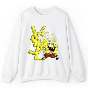 Yves Saint Laurent Logo Luxury SpongeBob Crewneck Sweatshirt CSTB0702