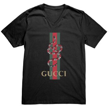 Gucci Snake Logo Mens V-Neck Shirt