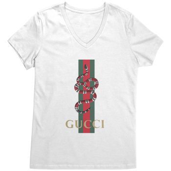 Gucci Snake Logo Womens V-Neck Shirt