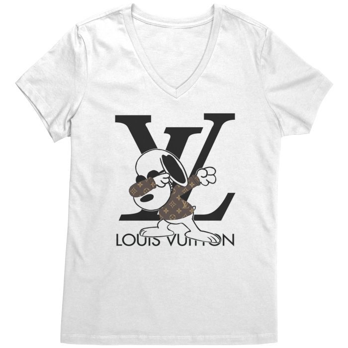 Louis Vuitton Snoopy Dabbing Womens V-Neck Shirt