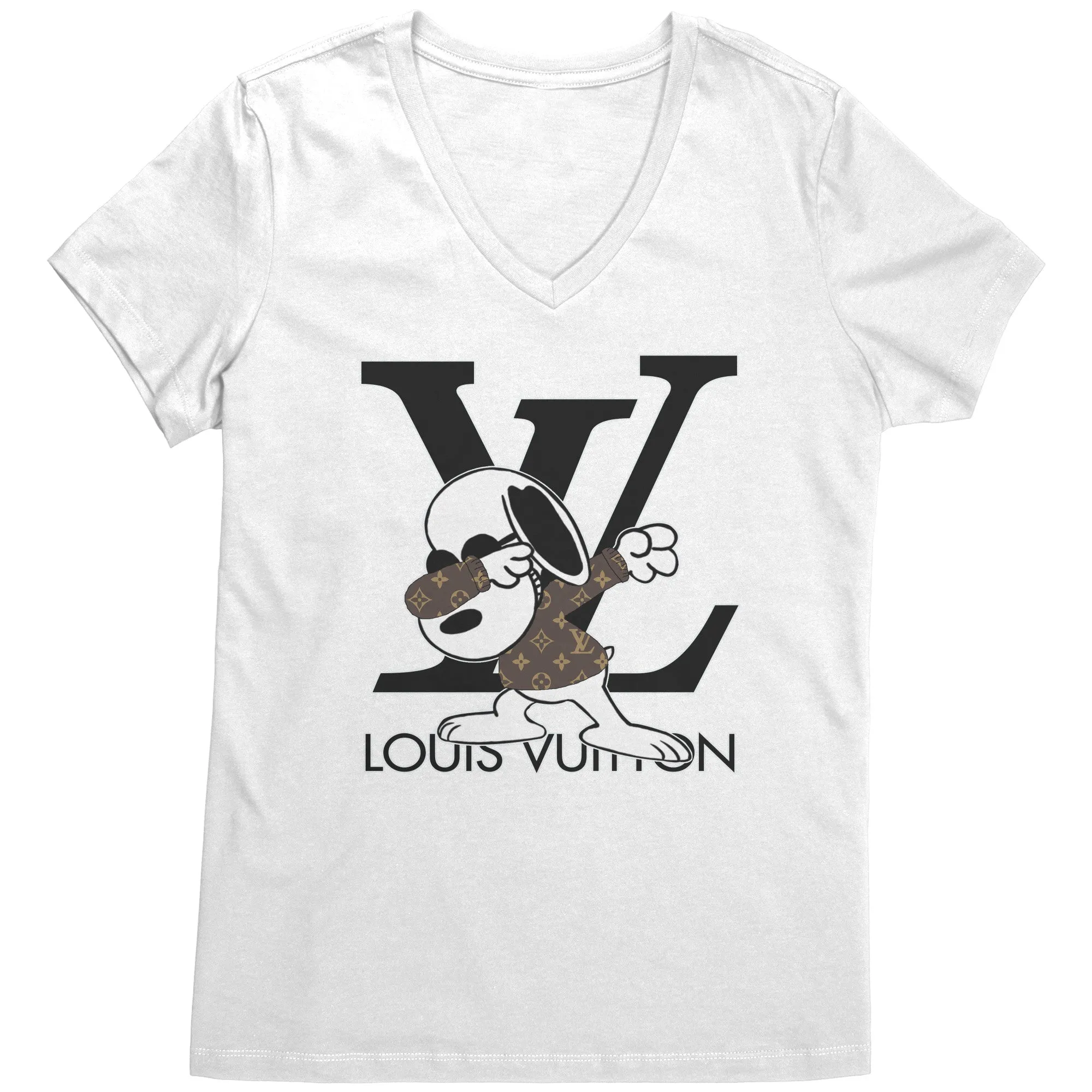 Louis Vuitton Snoopy Dabbing Womens V-Neck Shirt