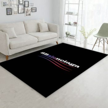 Balenciaga Black Luxury Brand Fashion Area Rug Carpet Floor Decor Living Room RR2695