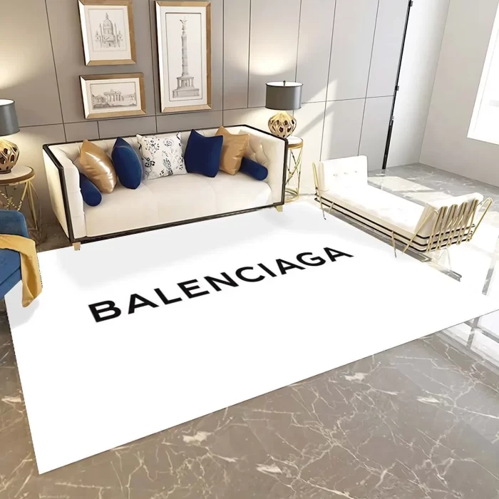Balenciaga Fashion Logo Limited Luxury Brand Area Rug Carpet Floor Decor RR3169