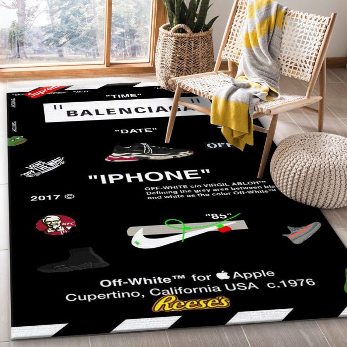 Balenciaga Luxury Brand Fashion Area Rug Carpet Floor Decor Living Room RR2692