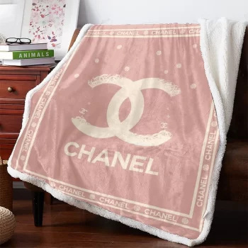 Chanel Pinky Luxury Brand Premium Fleece Sherpa Blanket Sofa Bedding Room Decor BL3004