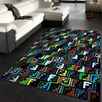 Fendi Fashion Logo Limited Luxury Brand Area Rug Carpet Floor Decor RR3156