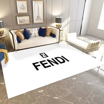 Fendi Fashion Logo Limited Luxury Brand Area Rug Carpet Floor Decor RR3159