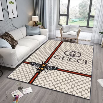 Gucci Fashion Logo Limited Edition Luxury Brand Area Rug Carpet Floor Decor RR3075