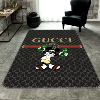 Gucci Mickey Mouse VIP Luxury Fashion Luxury Brand Area Rug Carpet Floor Decor RR2603