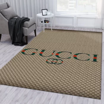 Gucci Monogram Luxury Area Rug For Living Room Bedroom Carpet Floor Decor Mat RR3003