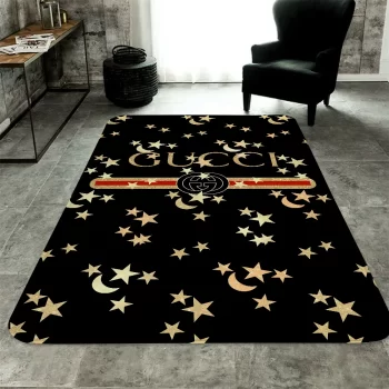 Gucci Moon Star Luxury Fashion Luxury Brand Premium Area Rug Carpet Floor Decor RR2608