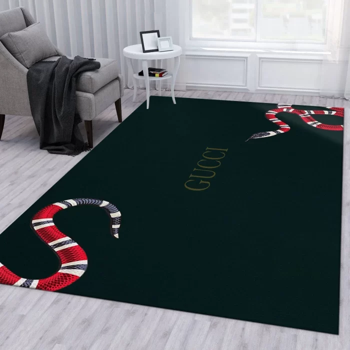 Gucci Snake Luxury Area Rug For Living Room Bedroom Carpet Floor Decor Mat RR2983