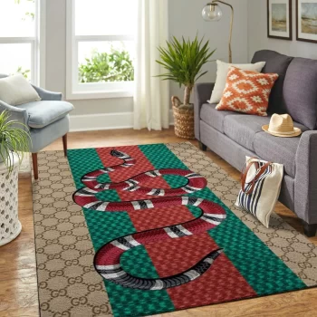 Gucci Snake Luxury Area Rug For Living Room Bedroom Carpet Floor Decor Mat RR2984