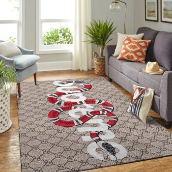 Gucci Supreme Snake Logo Luxury Area Rug Carpet Floor Decor RR2747