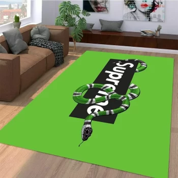 Gucci Supreme Snake Luxury Area Rug For Living Room Bedroom Carpet Floor Decor Mat RR2964