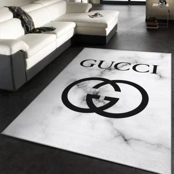 Gucci White Luxury Area Rug For Living Room Bedroom Carpet Floor Decor Mat RR2954