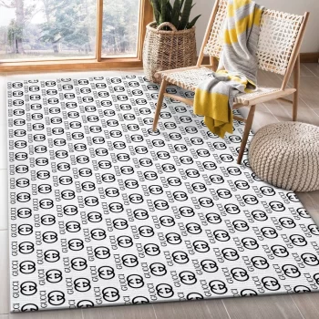Gucci White Luxury Area Rug For Living Room Bedroom Carpet Floor Decor Mat RR2957