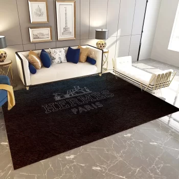 Hermes Fashion Logo Limited Luxury Brand Area Rug Carpet Floor Decor RR3145