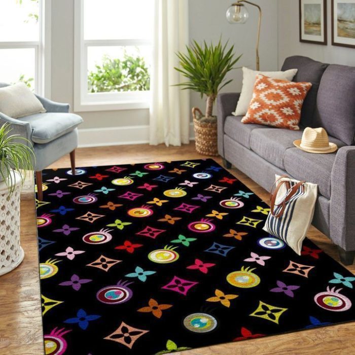 Louis Vuitton Colorful Luxury Area Rug Carpet Floor Decor RR2758