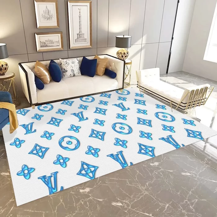 Louis Vuitton Fashion Logo Limited Luxury Brand Area Rug Carpet Floor Decor RR3172