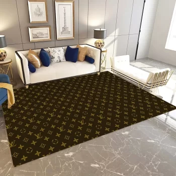 Louis Vuitton Fashion Logo Limited Luxury Brand Area Rug Carpet Floor Decor RR3174