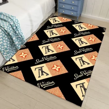 Louis Vuitton LV Luxury Area Rug For Living Room Bedroom Carpet Floor Decor Mat RR2946