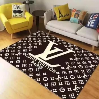 Louis Vuitton LV Luxury Area Rug For Living Room Bedroom Carpet Floor Decor Mat RR2948
