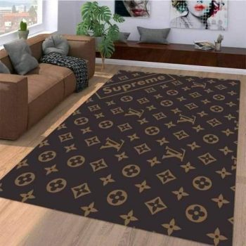 Louis Vuitton Supreme New Fashion Area Rug Carpet Living Room Rug Decor RR2799