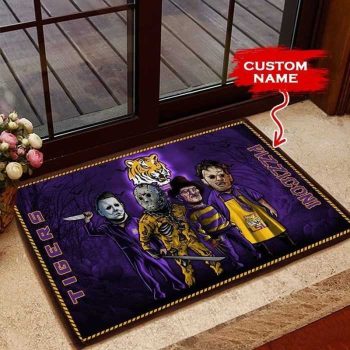 Lsu Tigers 3D Doormats Halloween NCAA Custom Name DM1033