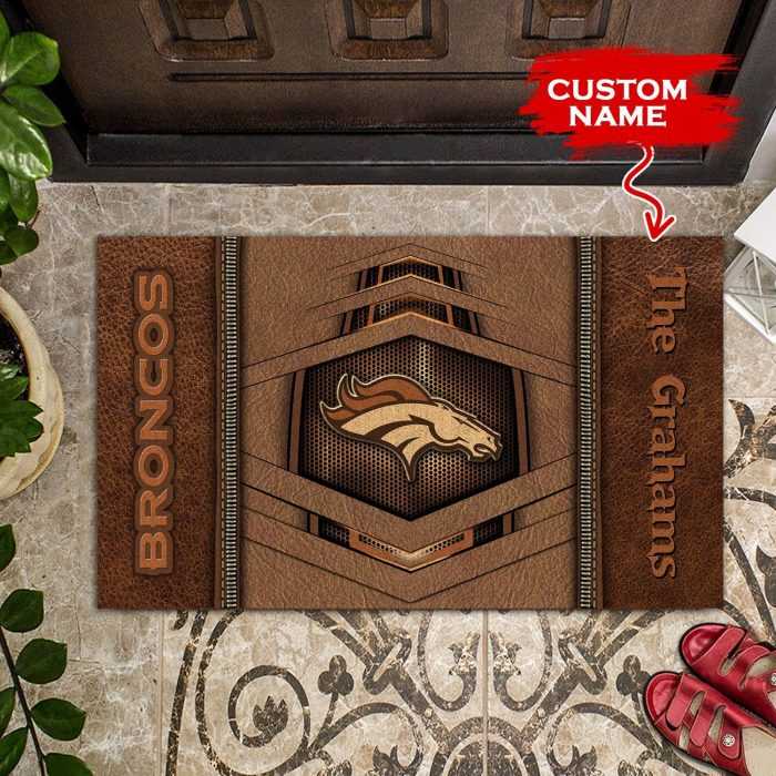 NFL-Denver-Broncos-Custom-Name-Doormat-09-Doormat-Welcome-DM1208 NFL Denver Broncos Custom Name Doormat 09 Doormat Welcome DM1208