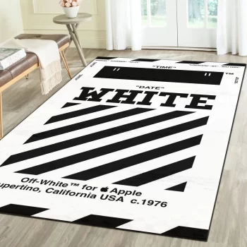 Off-White Fashion Logo Limited Luxury Brand Area Rug Carpet Floor Decor RR3133