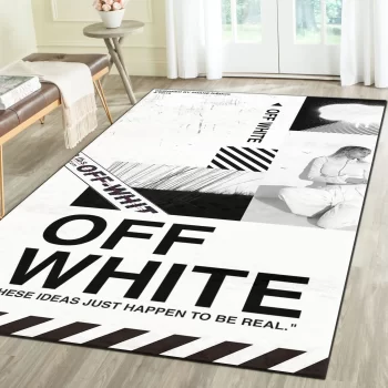 Off-White Fashion Logo Limited Luxury Brand Area Rug Carpet Floor Decor RR3135