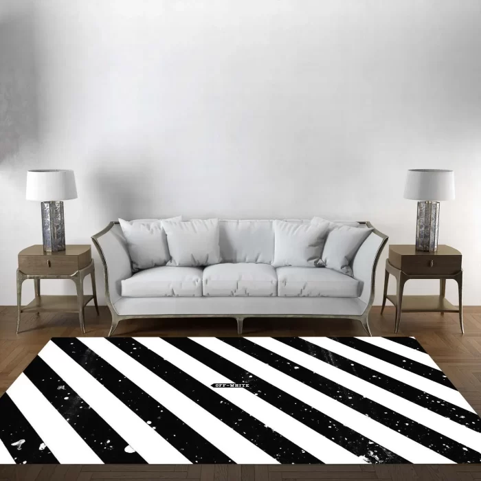 Off-White Fashion Logo Limited Luxury Brand Area Rug Carpet Floor Decor RR3209