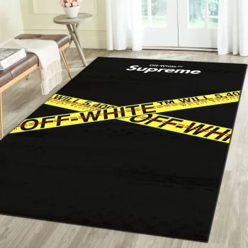 Off-White Fashion Logo Limited Luxury Brand Area Rug Carpet Floor Decor RR3213