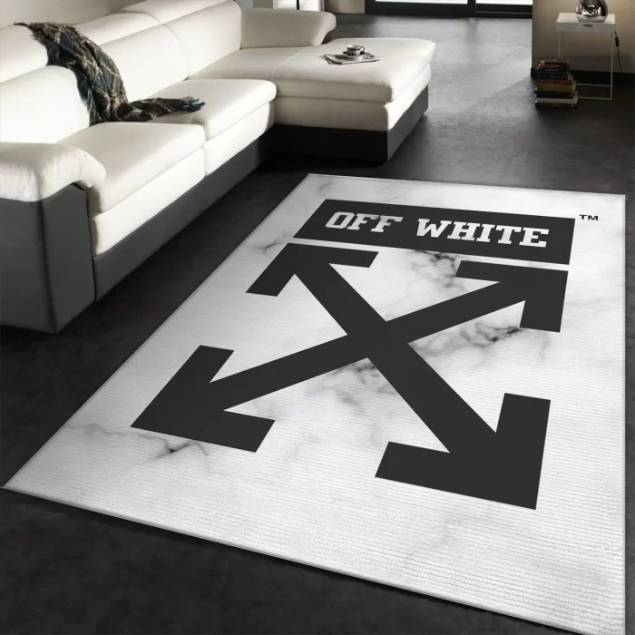 Off-White Rectangle Area Rug Fashion Brand Area Rug Christmas Gift Decor RR2907