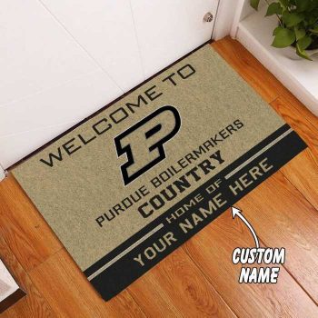 Purdue Boilermakers Country Custom Name Funny Luxury Front Entrance Doormat Welcome Mat DM1999