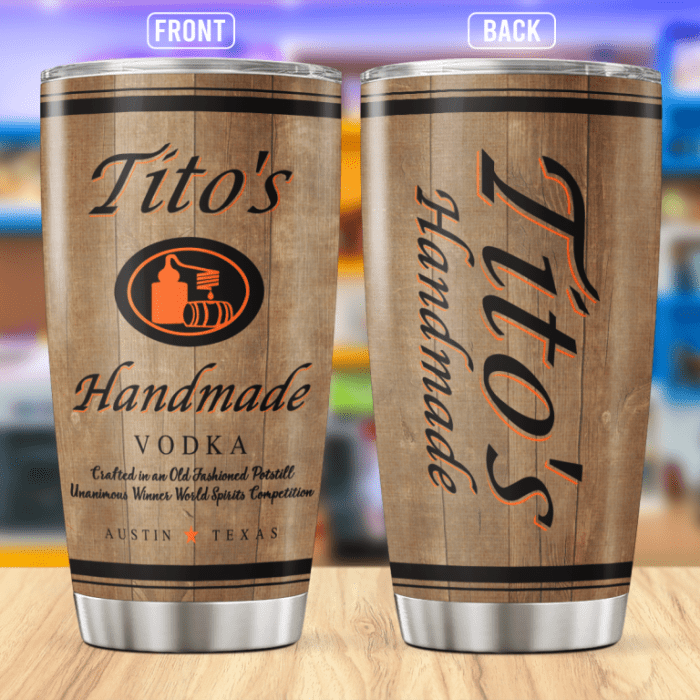 Tito’s Handmade Vodka Stainless Steel Tumbler 20oz – Cadadesigns