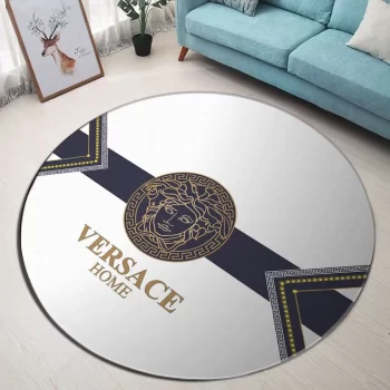 Versace Medusa Luxury Brand Fashion Round Rug Carpet Floor Decor RR1043