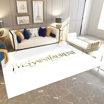 Yves Saint Laurent Fashion Logo Limited Edition Luxury Brand Area Rug Carpet Floor Decor RR3088