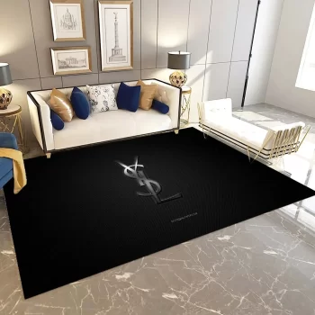 Yves Saint Laurent Fashion Logo Limited Edition Luxury Brand Area Rug Carpet Floor Decor RR3092